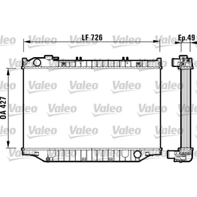 Bilde av VALEO 732415 Radiator Aluminium 425 708 48 uten kjølemiddelregulator Kjøleribber loddet TOYOTA: Land Cruiser 80