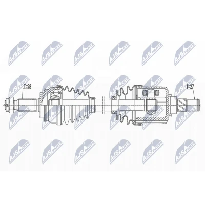 Bilde av Drivaksel, Framaksel venstre, mitsubishi asx, lancer viii, sportback outlander ii, 3815A363