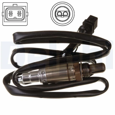 Bilde av DELPHI ES10242 12B1 Lambdasonde Fingersonde, oppvarmet AUDI: 100 C4 Avant, Cabriolet B4, A6 VOLVO: 240 Sedan, 940 I Stasjonsvogn