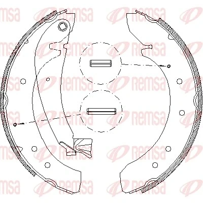 Bilde av REMSA 4719.00 Bremsesko bakaksel 254 57 med vippearm FIAT: Ducato II Flatvogn lastebil/Chassis, Van, PEUGEOT: Expert Tepee