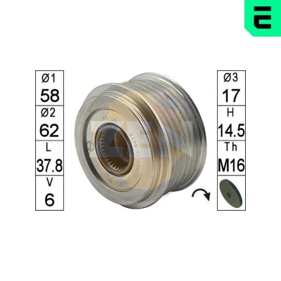 Bilde av ERA ZN5716 Frihjul Dynamo HYUNDAI: ix35, i40 Stasjonsvogn, i30 II Hatchback