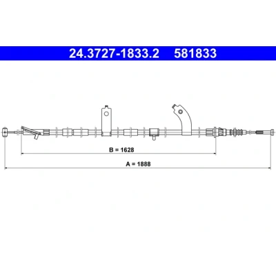 Bilde av ATE 24.3727 1833.2 Bremsekabel 1888