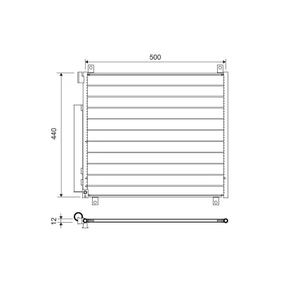 Bilde av VALEO 822655 Kondensator med tørker Aluminium 442