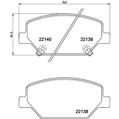 Bilde av HELLA 8DB 355 039 121 Bremseklosser med akustisk slitasjevarsel tilbehør OPEL: Insignia B Sports Tourer, Grand Sport