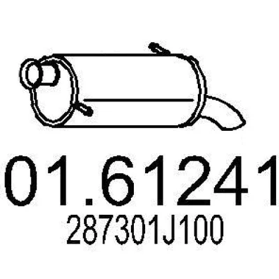 Bilde av MTS 01.61241 Sluttlyddemper 610 HYUNDAI: i20 I Hatchback