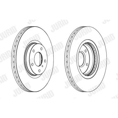 Bilde av JURID 563032JC 1 Bremseskiver 320 28 5 ventilert belagt uten skruer NISSAN: Murano II