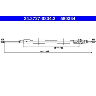 Bilde av ATE 24.3727 0334.2 Bremsekabel 1948