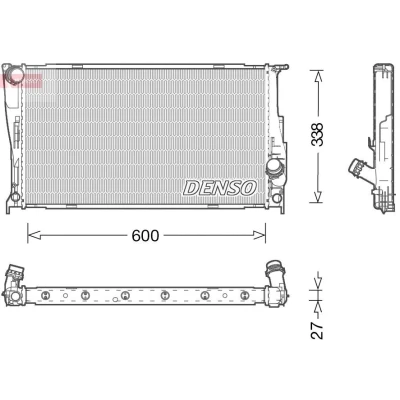 Bilde av DENSO DRM05003 Radiator 600 366 27 BMW: 3 Touring, Coupé, Sedan