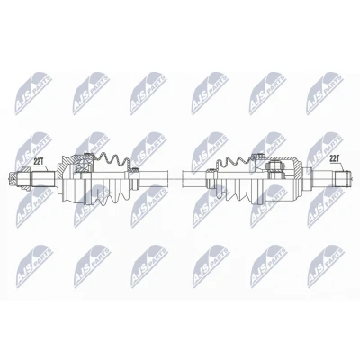 Bilde av Drivaksel, Framaksel venstre, fiat panda, panda van, lancia ypsilon, 51839649, 51902278, 51929897