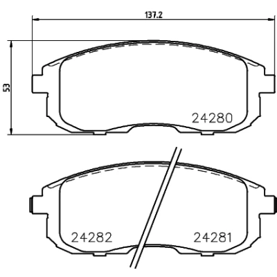 Bilde av HELLA 8DB 355 012 901 Bremseklosser med akustisk slitasjevarsel tilbehør SUZUKI: SX4 I Hatchback