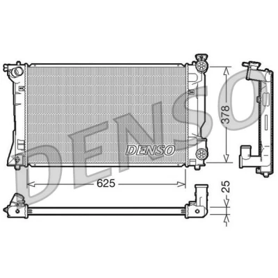 Bilde av DENSO DRM50035 Radiator Aluminium 625 378 25 TOYOTA: Avensis II Station Wagon