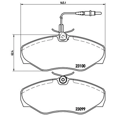 Bilde av BREMBO P 68 026 Bremseklosser inkl. slitasjevarselkontakt uten tilbehør RENAULT: ESPACE 3