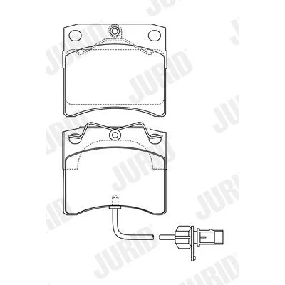 Bilde av JURID 573046J Bremseklosser inkl. slitasjevarselkontakt VOLKSWAGEN: Transporter 4 Bus, 4, LT 28 46 2 Kasten