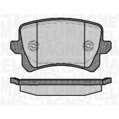 Bilde av MAGNETI MARELLI 363916060658 Bremseklosser VOLKSWAGEN: Tiguan I, Passat B6 Variant, Golf 5, AUDI: A6 C6 Sedan, Q3