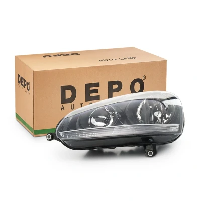 Bilde av DIEDERICHS HD Tuning 2214383 Frontlykter venstre H7/H7 svart med motor for høydejustering hovedlys VOLKSWAGEN: Golf 5