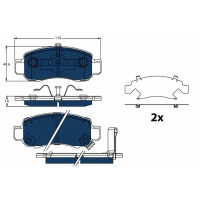 Bilde av TRW GDB3376BTE Bremseklosser med akustisk slitasjevarsel tilbehør HONDA: Insight II Hatchback