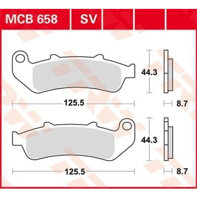 Bilde av TRW Sinter Street MCB658SV Bremseklosser