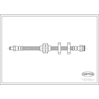 Bilde av CORTECO 19018564 Bremseslange framaksel 411
