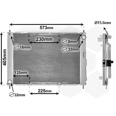 Bilde av VAN WEZEL 4300M405 Radiatorpakke uten tørker, med kondensator RENAULT: Clio 3, III Grandtour