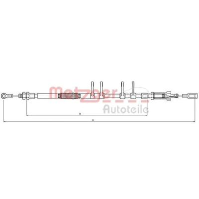 Bilde av METZGER 10.4743 Bremsekabel foran 2910/2598 COFLE FIAT: Ducato III Van, Flatvogn lastebil / Chassis, Minibuss