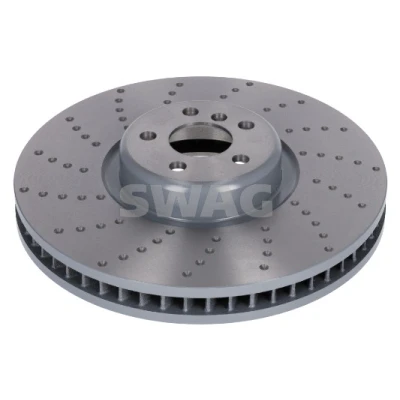 Bilde av SWAG 33 10 4966 Bremseskiver framaksel venstre 395 36 5 112 innvendig ventilert, slisset / perforert belagt høy karbon BMW: Sedan, Touring