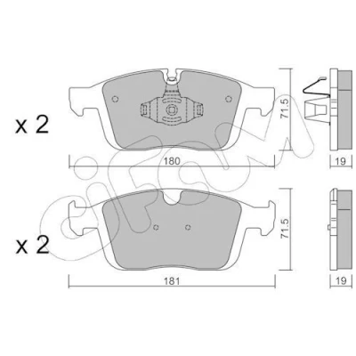 Bilde av CIFAM 822 1188 0 Bremseklosser klargjort for slitasjeindikator VOLVO: XC60 I