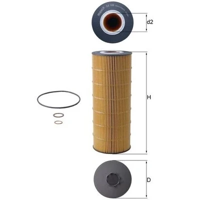 Bilde av MAHLE ORIGINAL OX 168D Oljefilter Filterinnsats MERCEDES BENZ: ACTROS