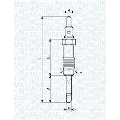 Bilde av MAGNETI MARELLI 062900046304 Glødeplugg 11,5V 10A M12X1,25 MERCEDES BENZ: Sprinter 3 T Flatvogn lastebil/Chassis, Minibuss