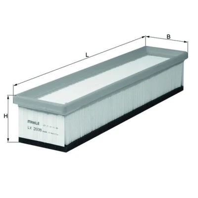 Bilde av MAHLE ORIGINAL LX 2039 Luftfilter 67,3 84 373,0 Filterinnsats