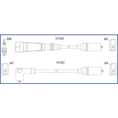 Bilde av HITACHI 134717 Pluggledninger AUDI: 80 B3, 100 C4 Sedan