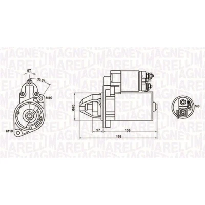 Bilde av MAGNETI MARELLI 063721283010 Starter 12 1,1 9 MERCEDES BENZ: Sprinter 3.5 T Minibuss, Flatvogn lastebil/Chassis, E Klasse modell