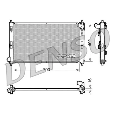 Bilde av DENSO DRM45023 Radiator Aluminium 700 402 16 MITSUBISHI: Outlander 2 SUV, Lancer 8 Limousine, ASX SUV