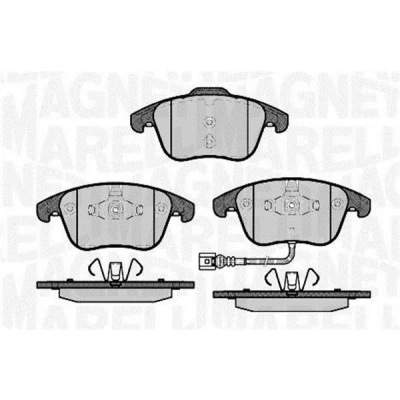 Bilde av MAGNETI MARELLI 363916060659 Bremseklosser med integrert slitasjesensor VOLKSWAGEN: Tiguan I, Sharan II, AUDI: Q3