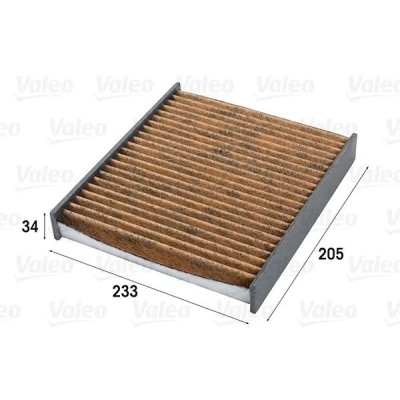 Bilde av VALEO 701011 Kupéfilter aktivkullfilter med polyfenol, soppdrepende virning, antiallergisk virkning 235 209 34 CLIMFILTER SUPREME VOLVO: V50