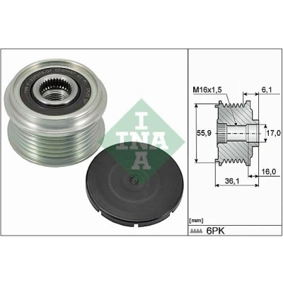Bilde av INA 535 0026 10 Frihjul Dynamo 36,1 spesialverktøy nødvendig for montering VOLVO: XC70 I Cross Country