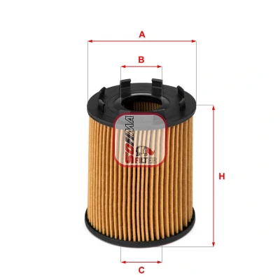 Bilde av SOFIMA S 5043 PE Oljefilter Filterinnsats OPEL: Combo C Varebil / Stasjonsvogn, Astra H Caravan, Corsa D Hatchback, FIAT: 500 BRAVO 2