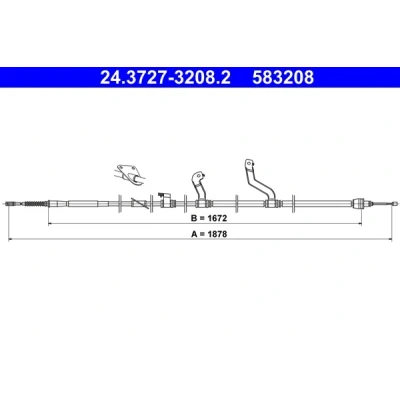 Bilde av ATE 24.3727 3208.2 Bremsekabel 1878
