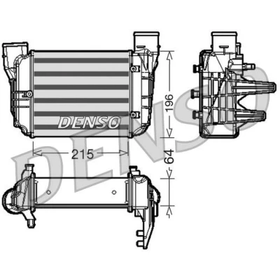 Bilde av DENSO DIT02002 Ladeluftkjøler Aluminium 215x196x64 AUDI: A4 B7 Avant, B6 Sedan