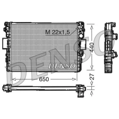 Bilde av DENSO DRM12003 Radiator Aluminium 650 440 27