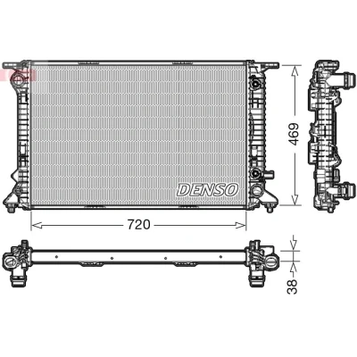 Bilde av DENSO DRM02023 Radiator 720 469 38 AUDI: A5 B8 Coupé, A4 Avant