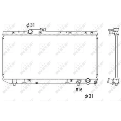 Bilde av NRF 58238 Radiator Aluminium 698 325 16 Kjøleribber loddet