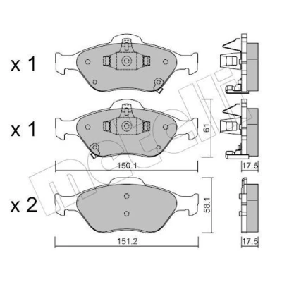 Bilde av Bremseklosser sett, Framaksel, toyota yaris, yaris / vios sedan, 04465 0D050, 0D120, 0D210, YZZDS