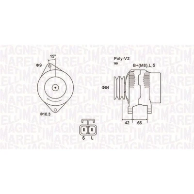 Bilde av MAGNETI MARELLI 063731530010 Dynamo 12V 80A