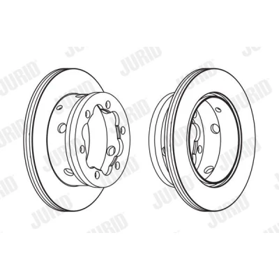 Bilde av JURID 567810J Bremseskiver 285 22 6 145 ventilert oljet uten skruer MERCEDES BENZ: Sprinter 3 T Flatvogn lastebil/Chassis, Minibuss