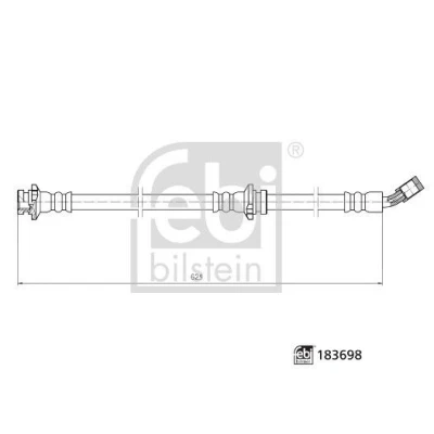 Bilde av FEBI BILSTEIN 183698 Bremseslange framaksel venstre 625 NISSAN: Qashqai 2