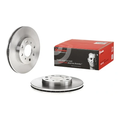 Bilde av BREMBO 09.9554.10 Bremseskiver 240 21 4 innvendig ventilert med skruer HONDA: Jazz 2