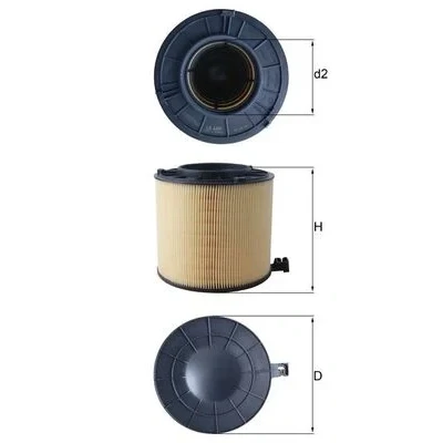 Bilde av MAHLE ORIGINAL LX 4406 Luftfilter Filterinnsats AUDI: A4 B9 Allroad, Q5, Avant