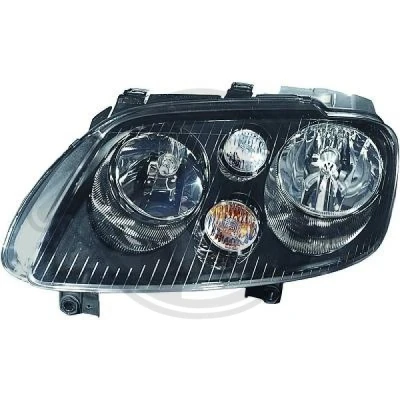 Bilde av DIEDERICHS HD Tuning 2295087 Frontlykter venstre H7/H7 svart med motor for høydejustering hovedlys VOLKSWAGEN: Touran I