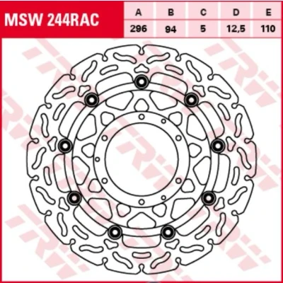 Bilde av TRW MSW244RAC Bremseskiver 296 5