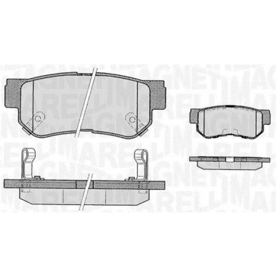 Bilde av MAGNETI MARELLI 363916060278 Bremseklosser med akustisk slitasjevarsel HYUNDAI: Tucson, Santa Fe I, Getz, KIA: Sportage II, Optima / K5
